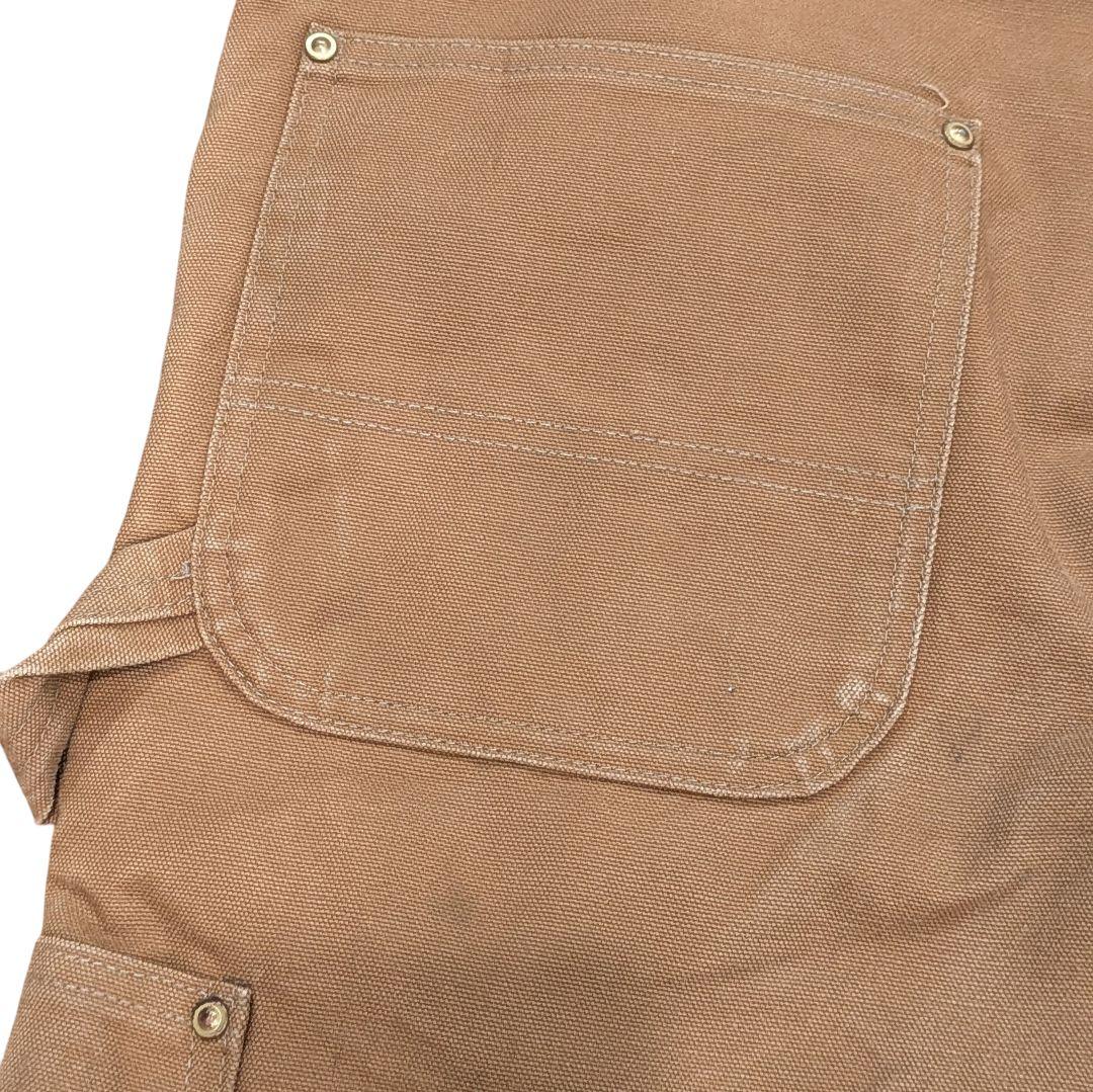 USA製 カーハート ダブルニー オーバーオール ダック地 裏キルト W42