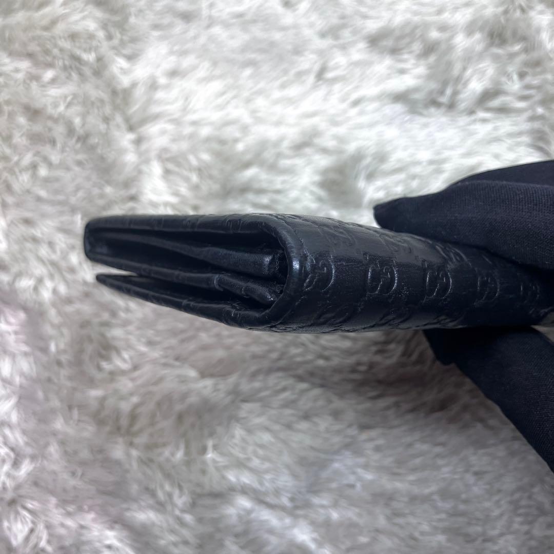 箱付き極美品✨GUCCI マイクロシマ GG柄 ロゴプレート 長財布449396