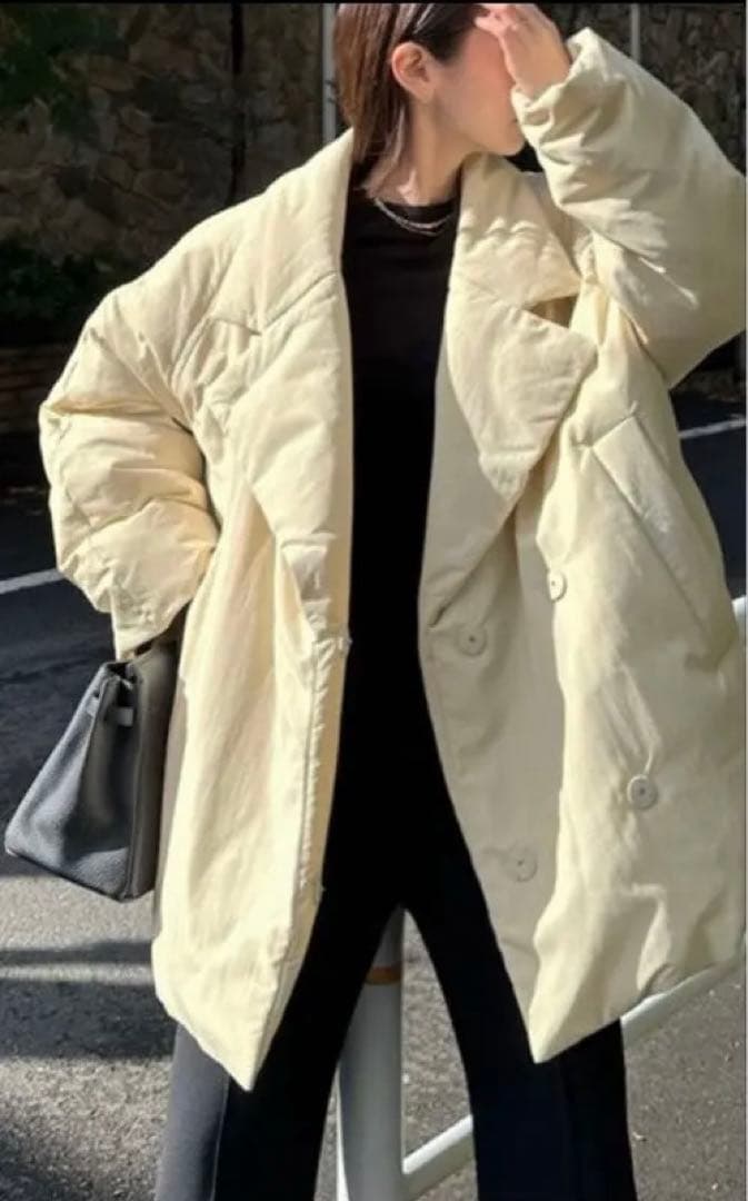 CLANE COCOON SHORT DOWN COAT ベージュ