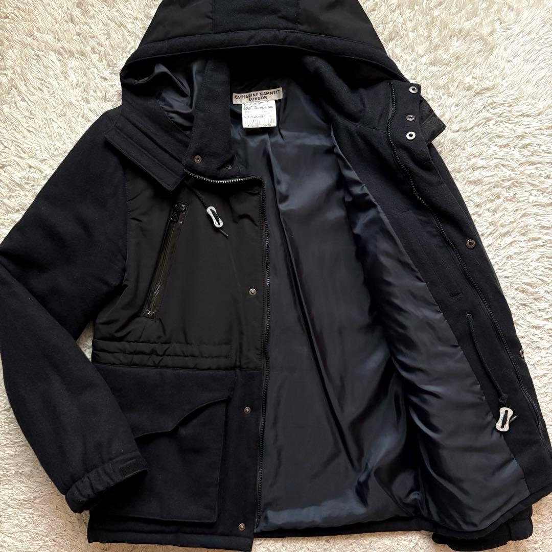 ★希少 Lサイズ★ キャサリン ハムネット 中綿 ジャケット フード 止水ジップ