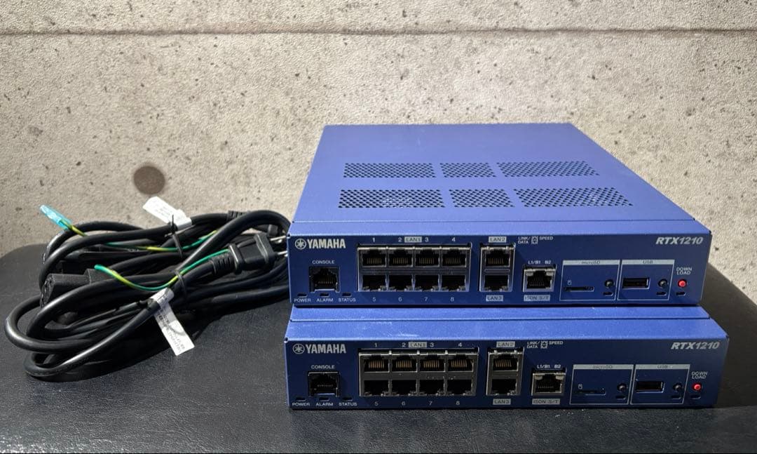 【動作確認】YAMAHA ギガアクセスVPNルーター RTX1210 2台セット