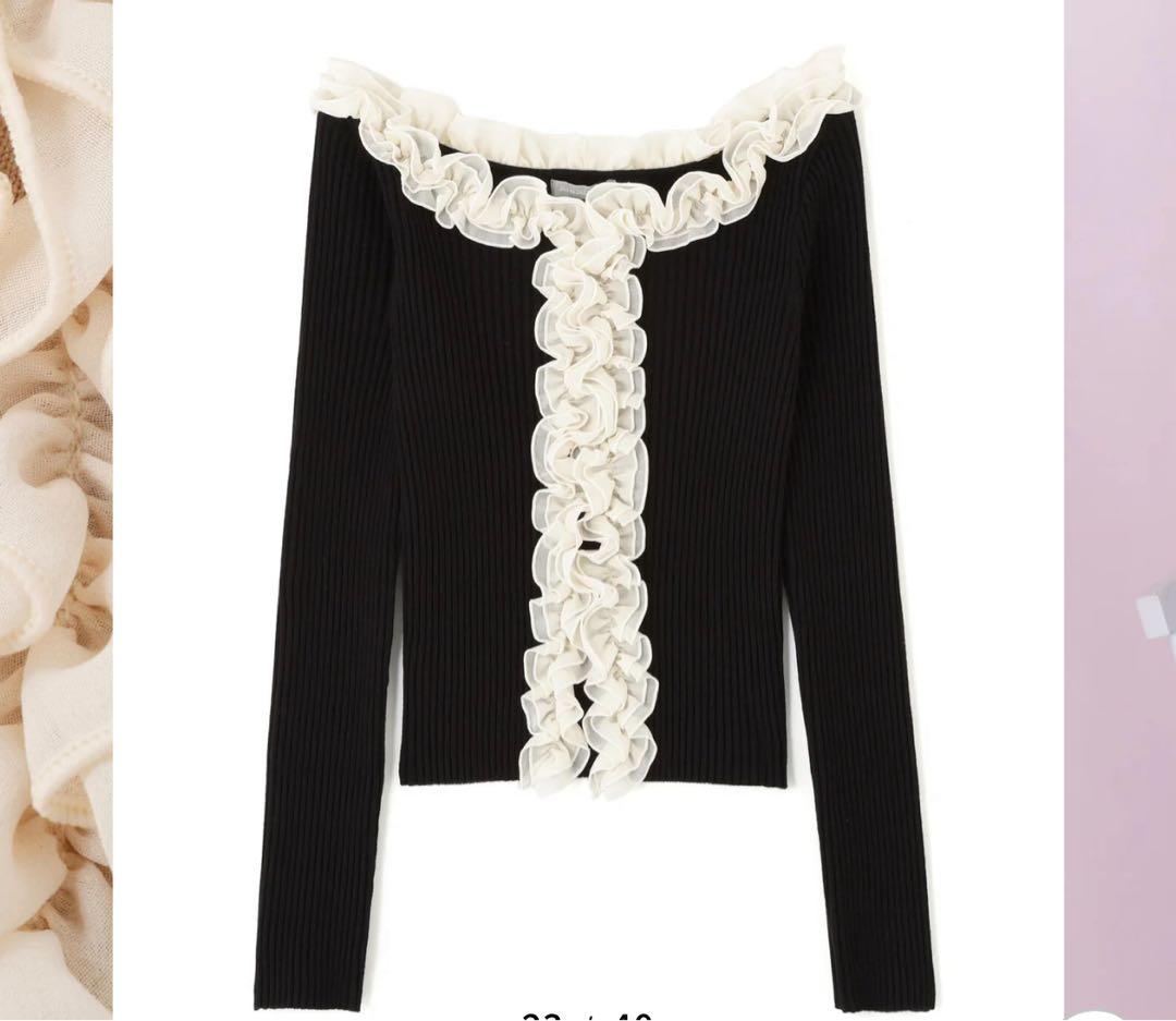 JILL by JILL STUART フリルトリムニット