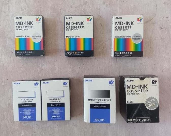 アルプス ALPS MD-INKカセット 特色ホワイト・メタリックゴールド等