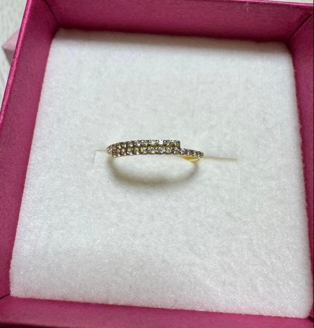 【マロン】K18 クリングダイヤモンド リング 6号