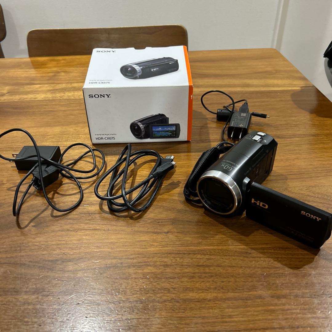 SONY HDR-CX675 ビデオカメラ 本体と付属品