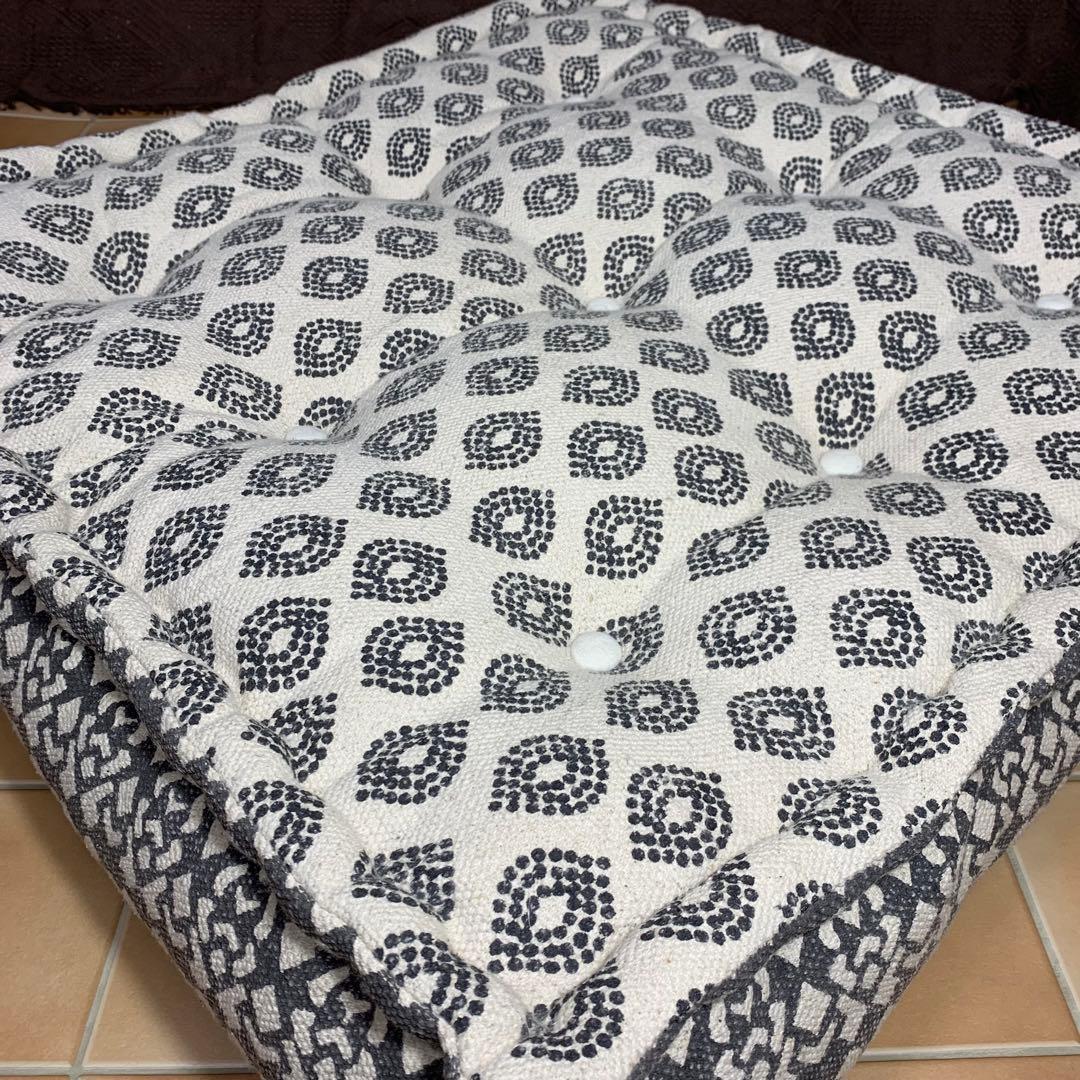 【美品】アデペシュ ブロックマルチソファ オットマン ホワイト