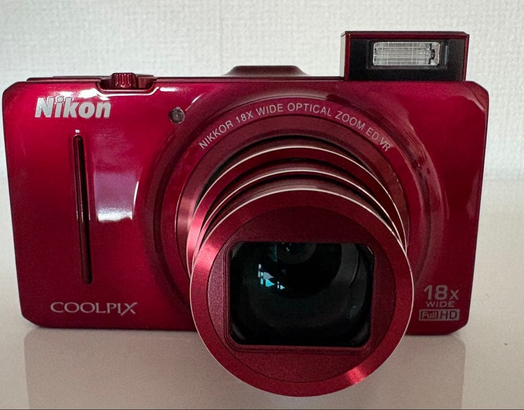 【美品・動作確認済】ニコン　COOLPIX S9300 レッド 完備品
