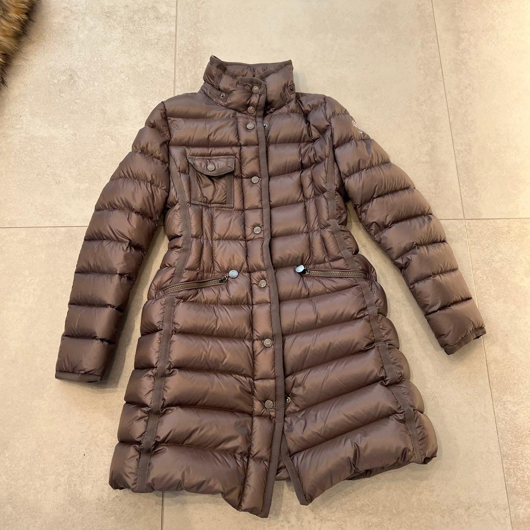 MONCLER ブラウン ロングダウンジャケット　サイズ00