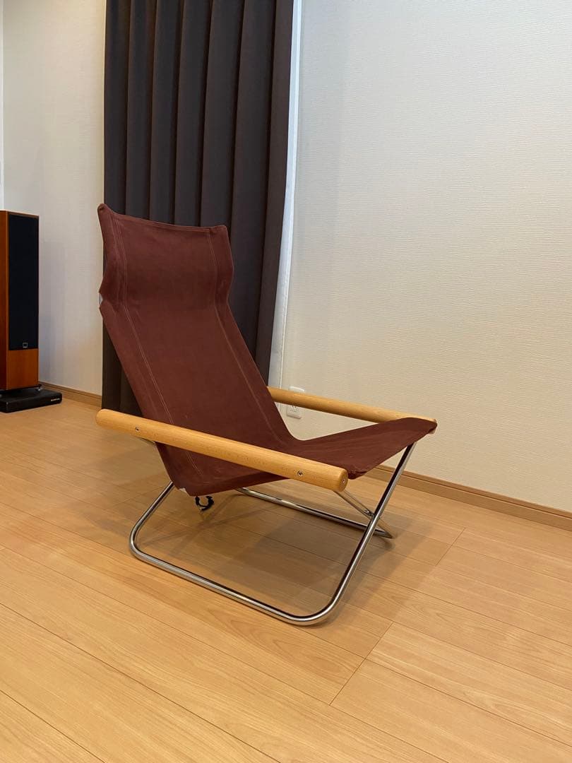 Nychair X ニーチェアエックス+オットマン　ナチュラル×バーガンディ