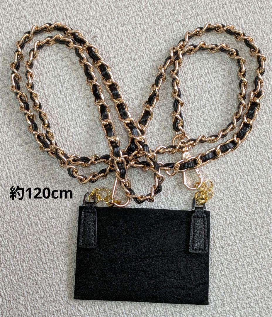 シャネル　デカココ　Wホック折り財布　キャビアスキン　黒　ミニチェーンウォレット