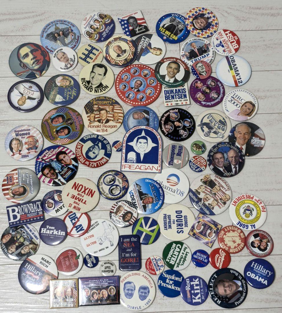 アメリカの缶バッジ 292個 まとめ売り ビンテージ USA Vintage