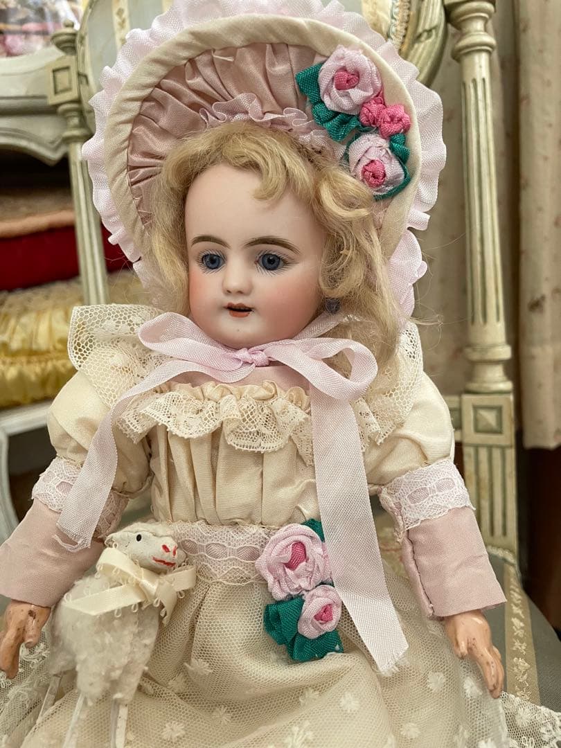 ˚✧₊⁎断捨離SALE⁎⁺˳✧༚ ♡シルク ドールドレス & ボネ♡ビスクドール