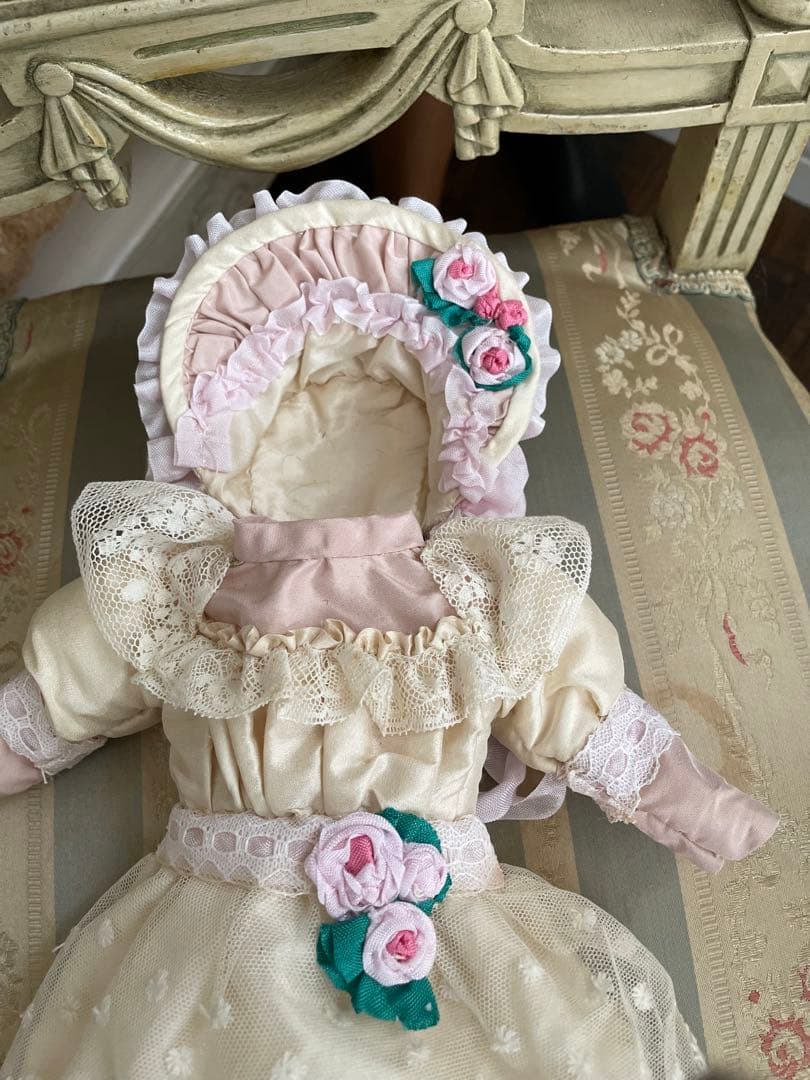 ˚✧₊⁎断捨離SALE⁎⁺˳✧༚ ♡シルク ドールドレス & ボネ♡ビスクドール