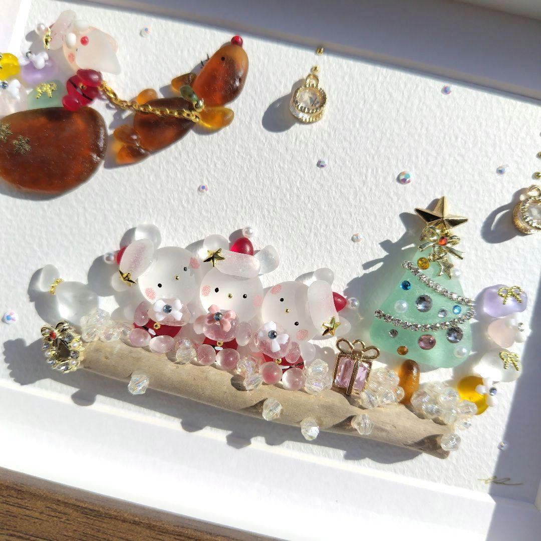 たかりん様 シーグラスアート『 クリスマスの夜に.。.:*☆』