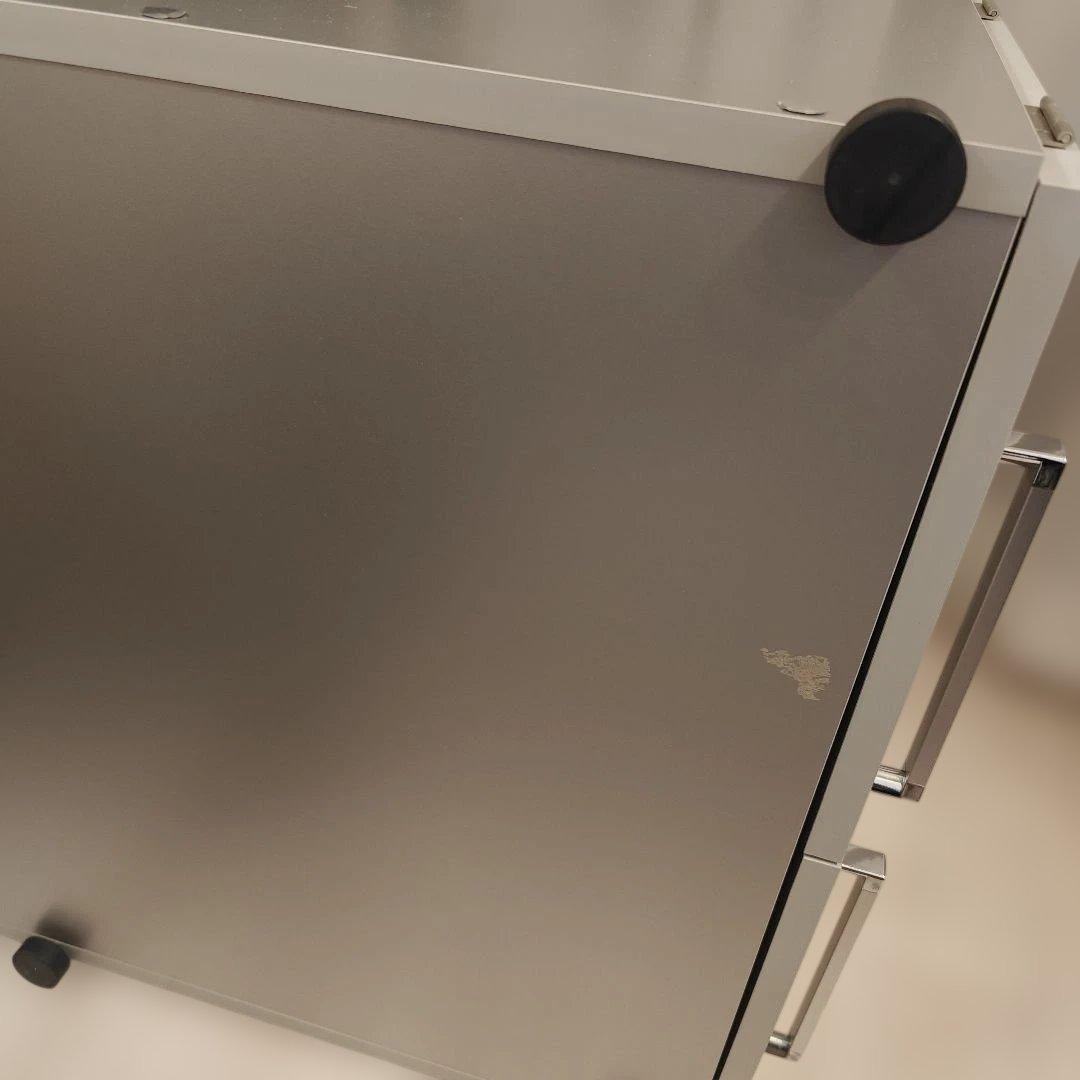 ディノス 冷蔵庫上置き キッチンストッカー 収納 シルバー光沢仕上げ