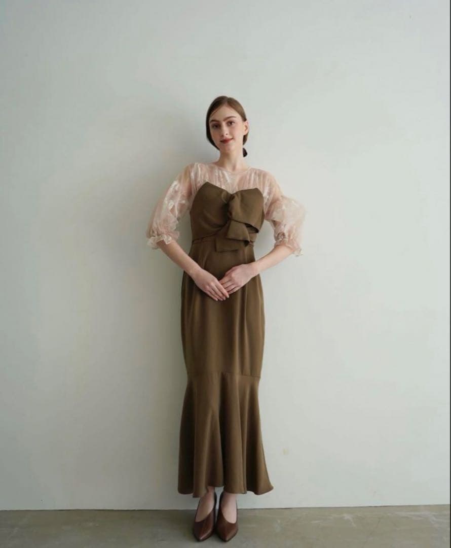 スーツ・フォーマル・ドレス sheer puff dress