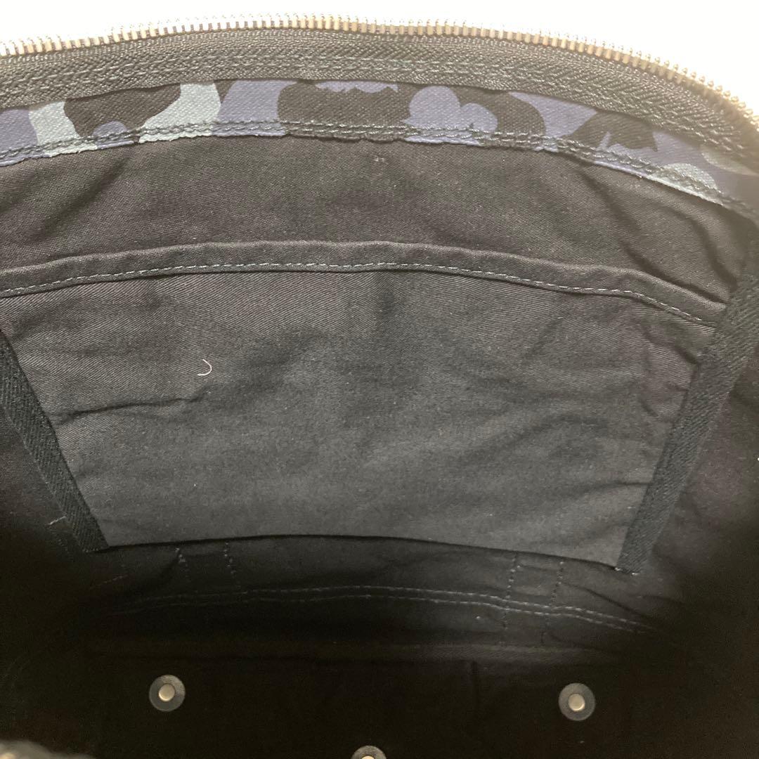 【美品】 一澤信三郎帆布 N-30 アトム 迷彩×黒　トートバッグ A4
