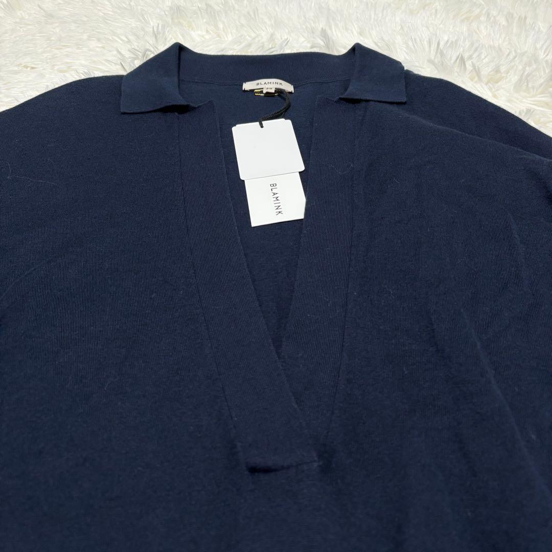 新品タグ付 定価8.2万 近年モデル ブラミンク シルクカシミヤ 18G ニット