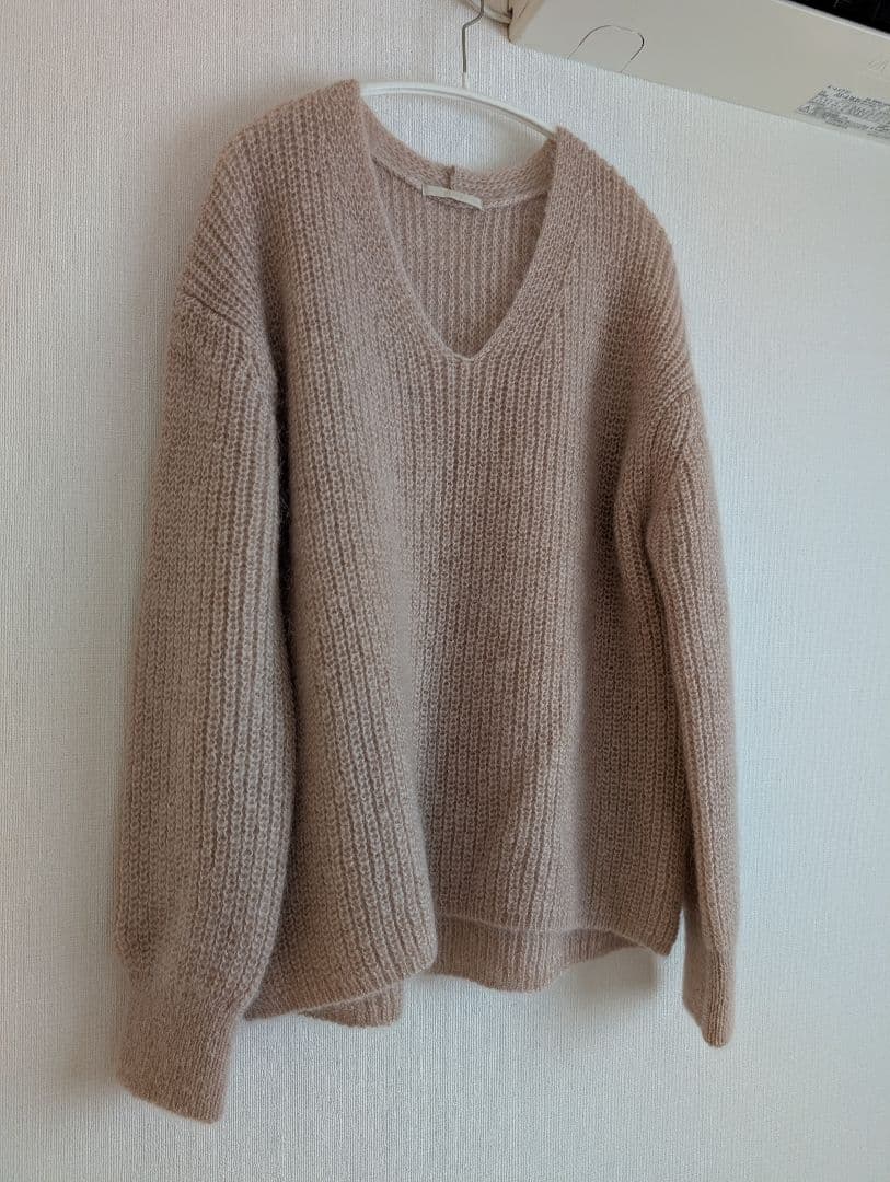 plage キッドモヘヤカタアゼVネックプルオーバー