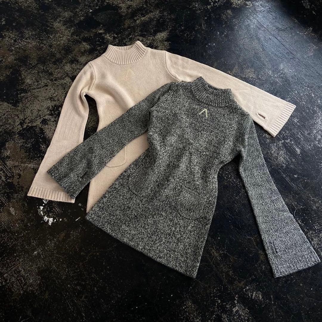 andmary ニットワンピ グレー