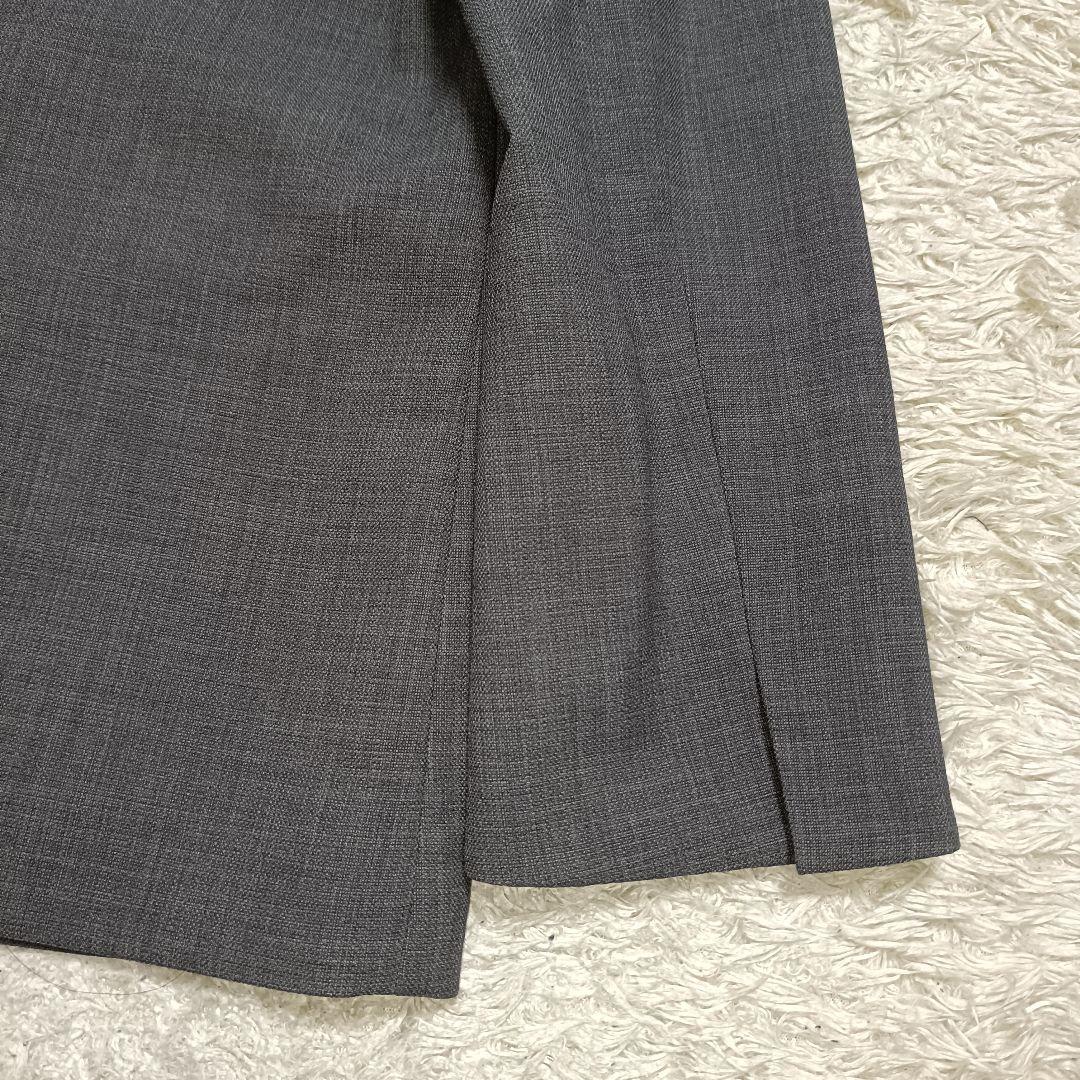 【美品】ミラオーウェン リネンライク ノーカラージャケット パンツスーツ