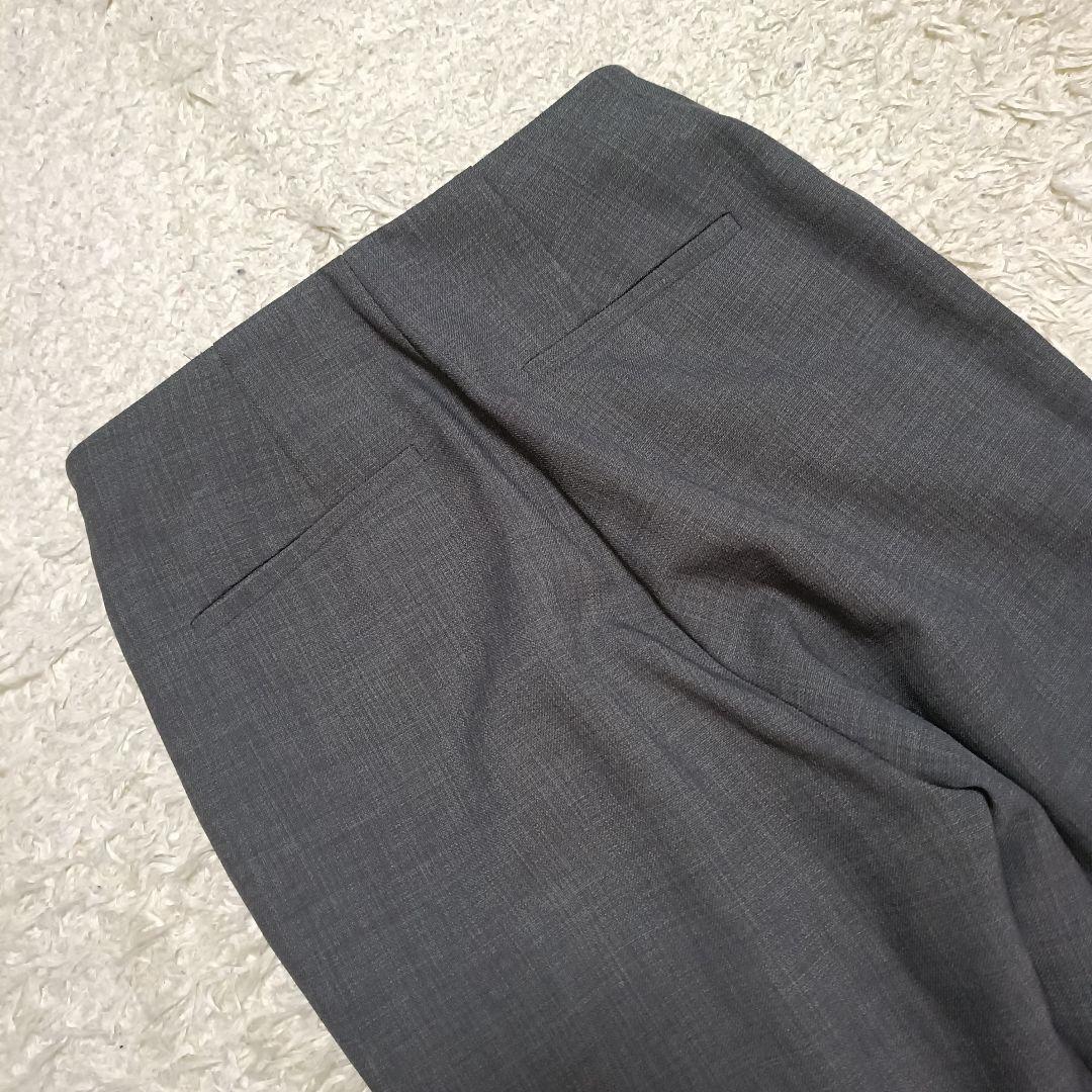 【美品】ミラオーウェン リネンライク ノーカラージャケット パンツスーツ