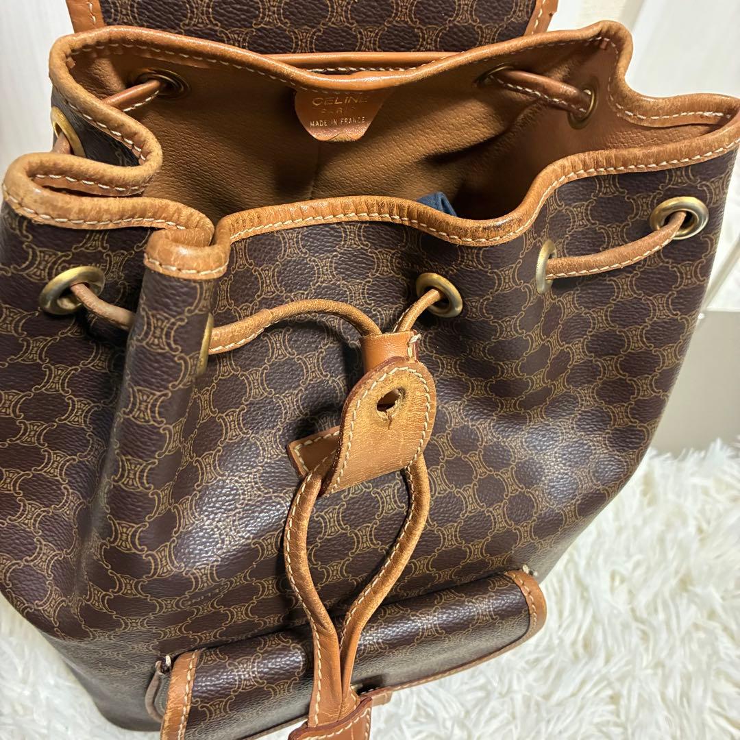CELINE リュックサック マカダム トリンオフ PVC レザー