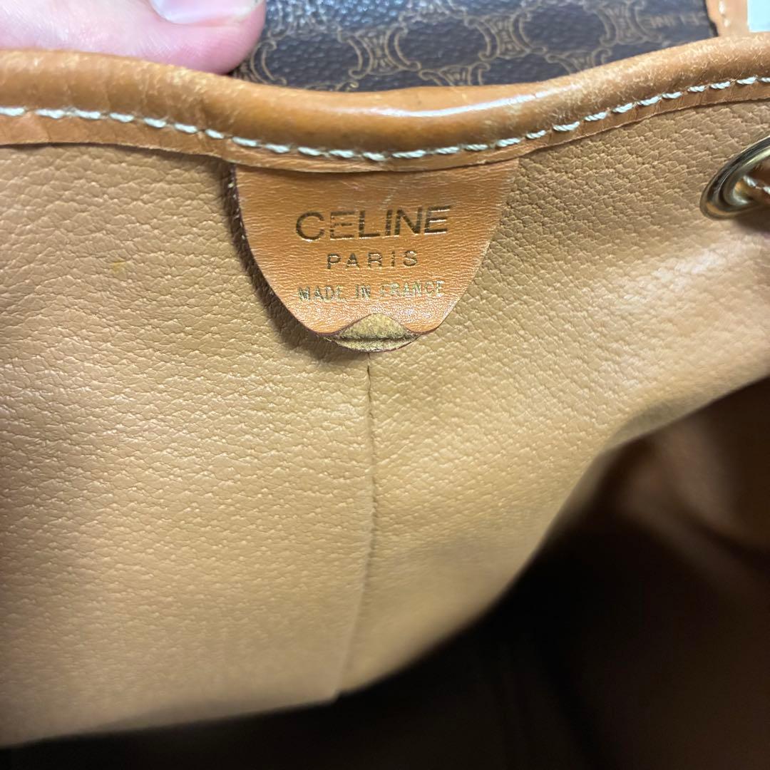 CELINE リュックサック マカダム トリンオフ PVC レザー