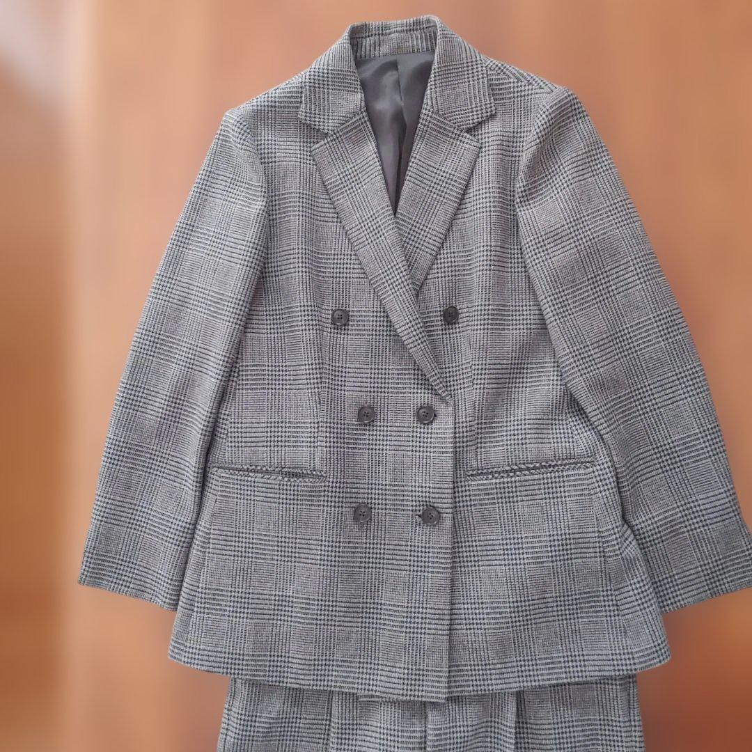 AOKI 洗えるレディース スーツ／ダブルジャケット+ワイドパンツ