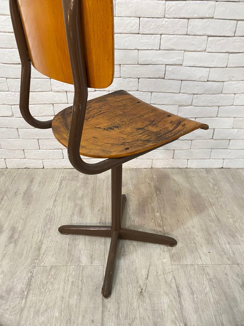 【東京都内23区配送無料】ドイツビンテージ　ハイスツール　プライウッド　チェア