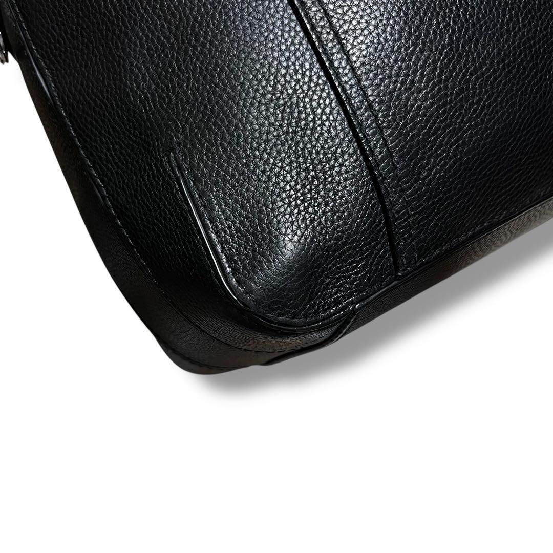 HUGO BOSS グレインレザー 2WAY ブリーフバッグ 2層