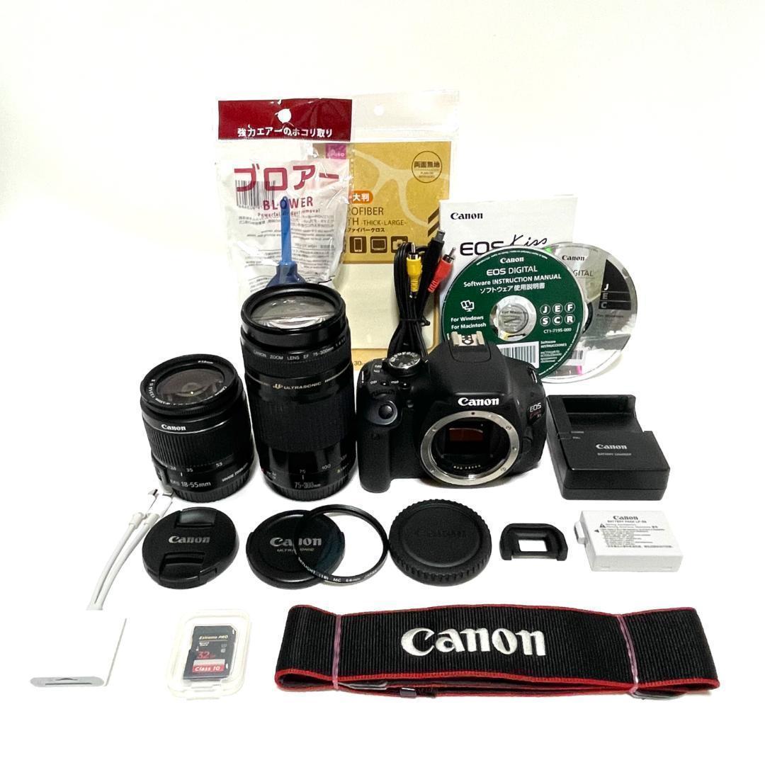 これ一式で本格撮影OK❣️ Canon EOS Kiss X5 超望遠 Wレンズ