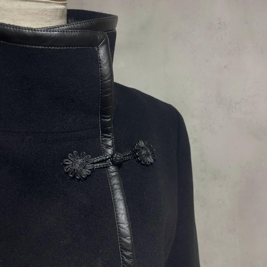 希少　ヴィヴィアンタム アンゴラ混チャイナジャケット 黒 ショートコート