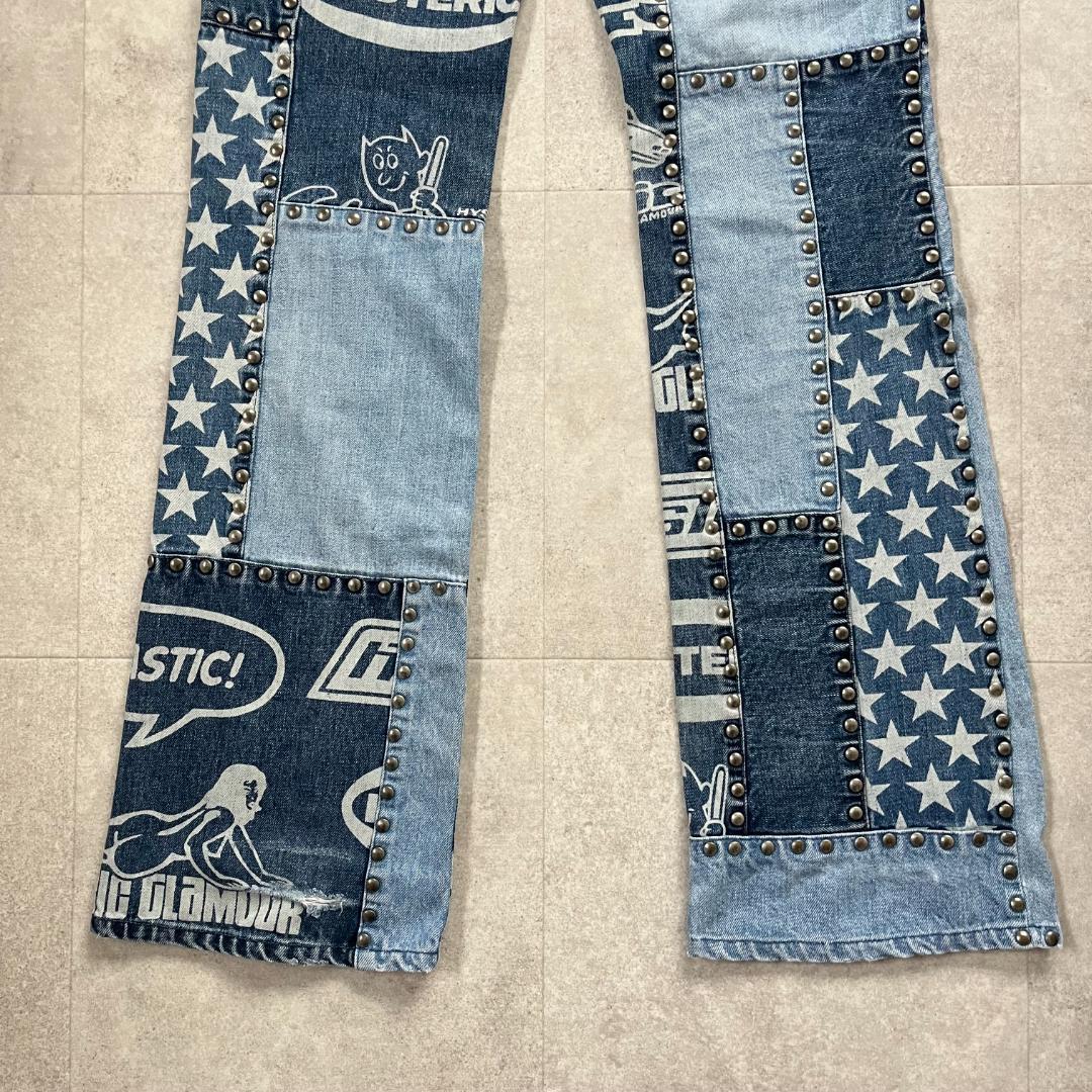【XG　JURIN着用】ヒステリックグラマー/デニム/パッチワーク/スタッズ