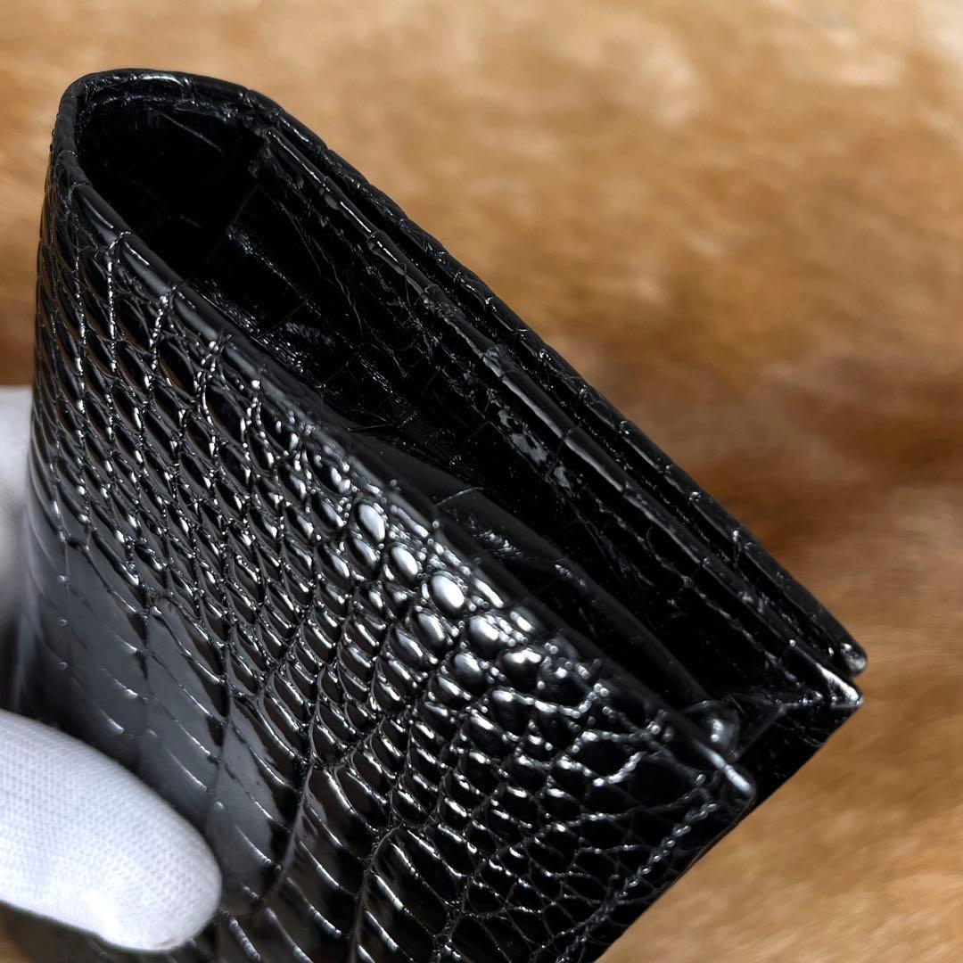 新品 JRA 定28万 最高峰 クロコダイル 極艶 無双 長財布 お札入 桐箱付