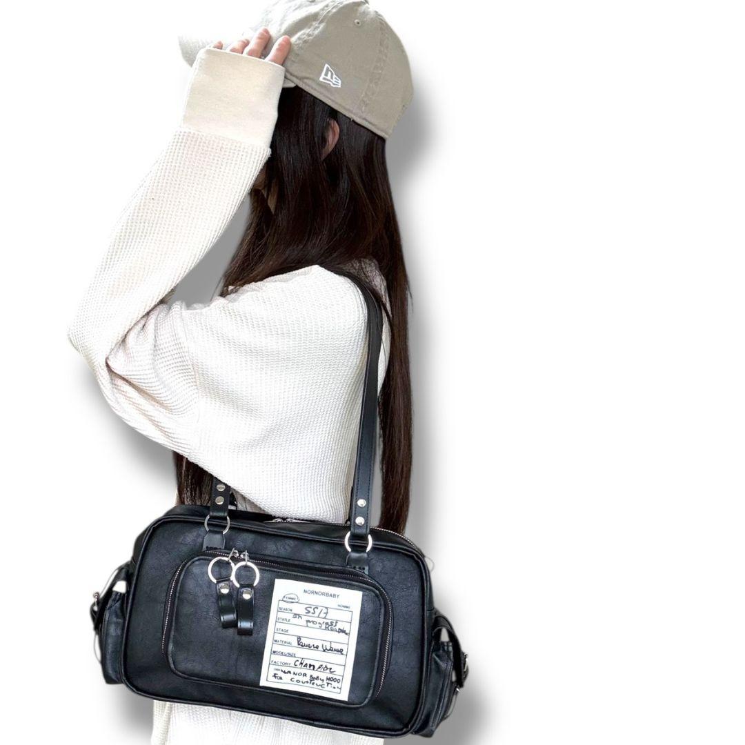 Wallet Pocket bag／black leather