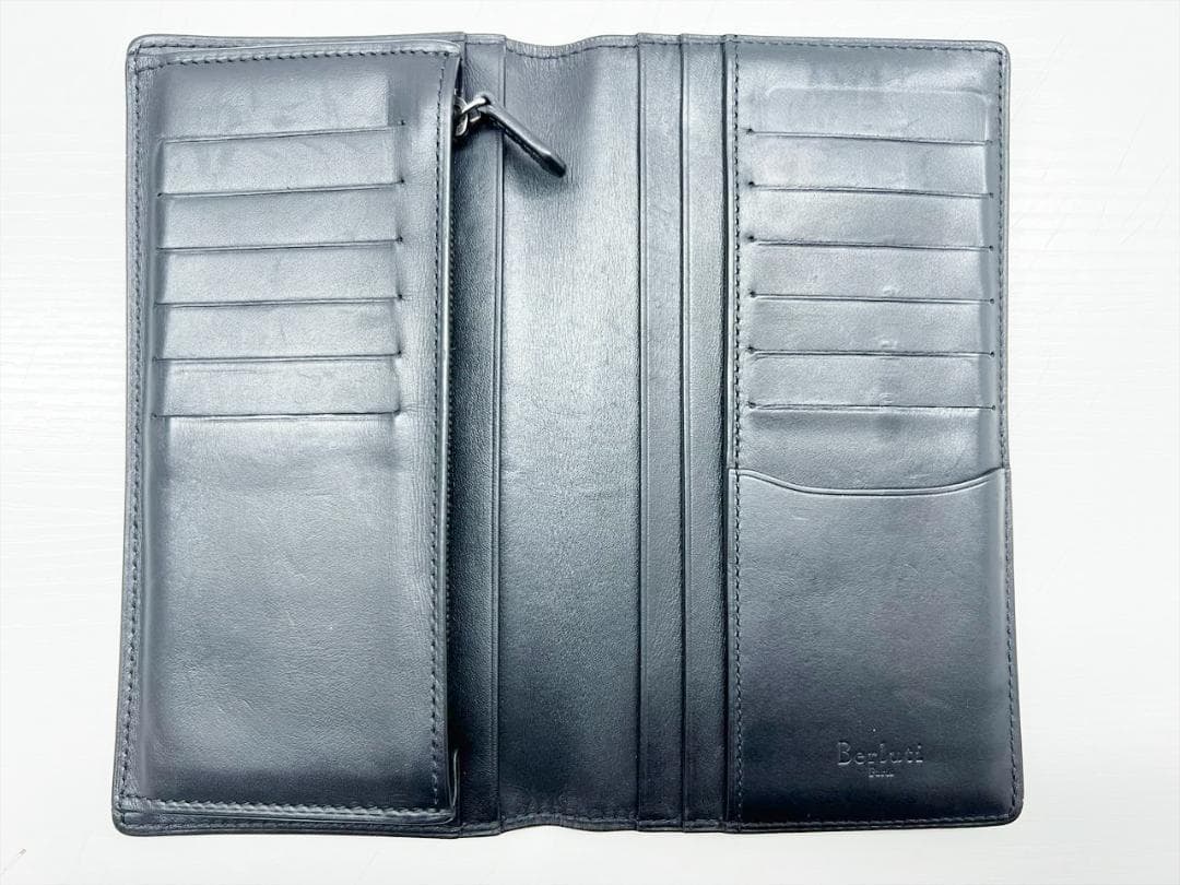 ベルルッティ　サンタル　スクリットレザー　ロングウォレット　二つ折り長財布