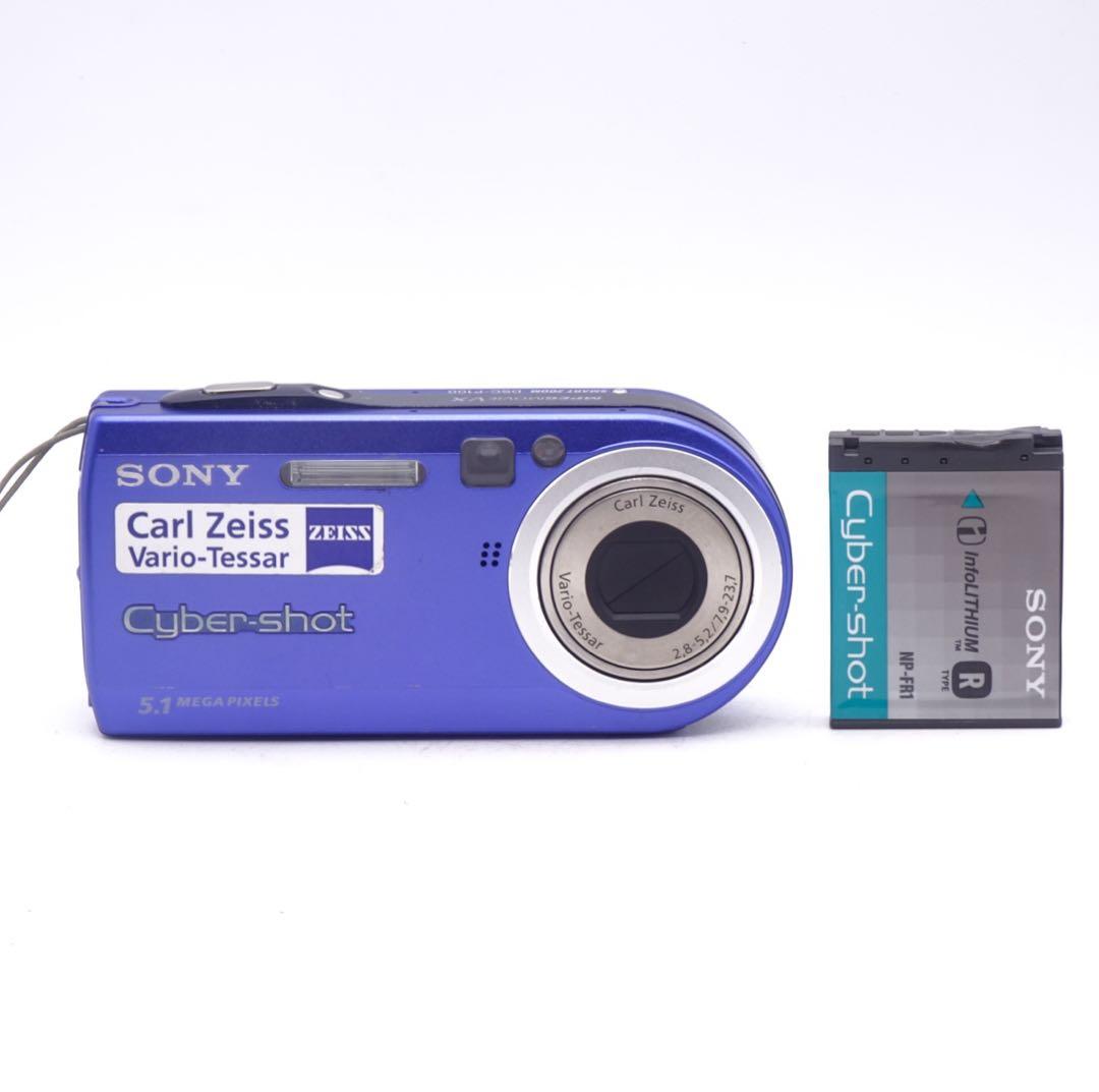 【完動美品】 SONY Cyber-shot dsc-p100 ブルー コンデジ