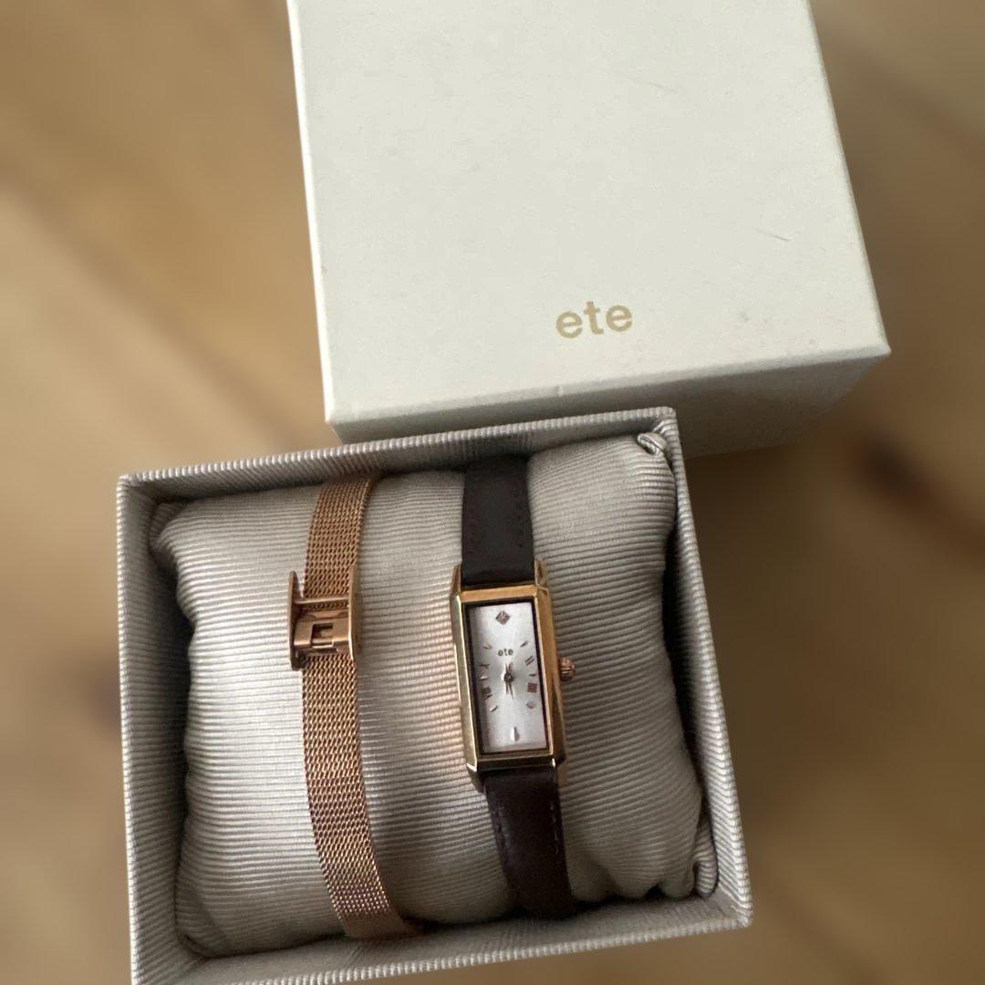 ete 時計 ブラウンレザー クリスマス限定