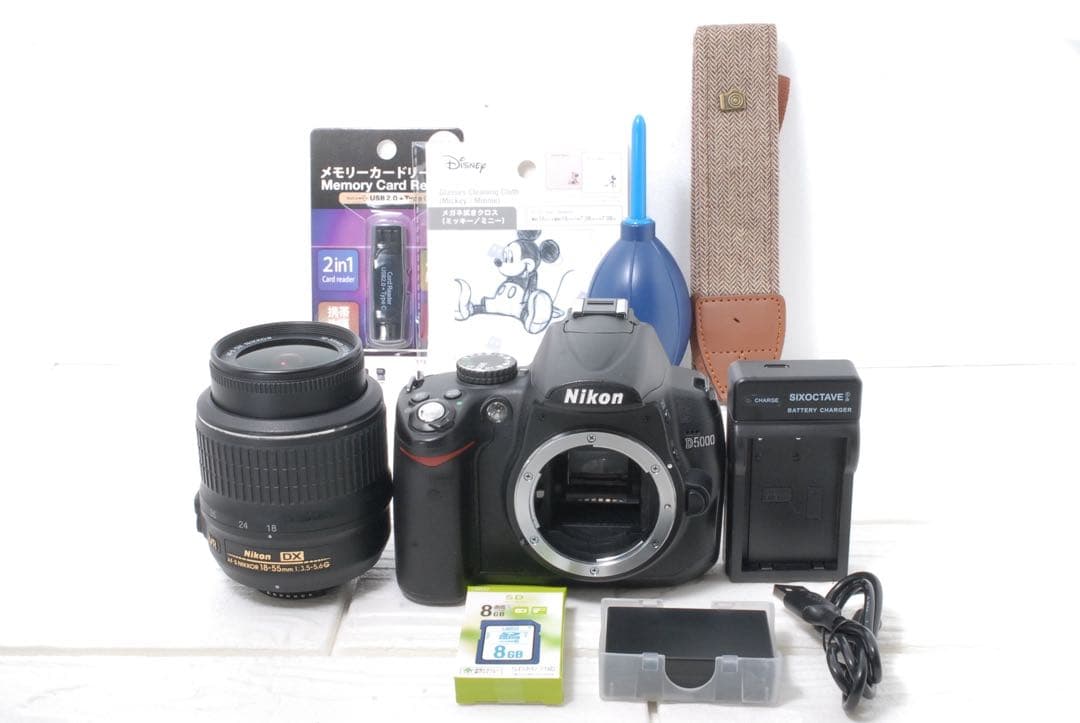 Nikon D5000 レンズセット スマホ転送OK 動画撮影・自撮り可