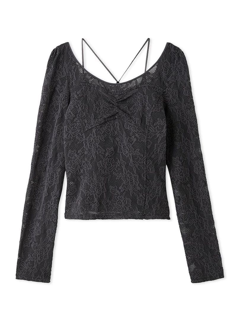 snidel 【Chacott】レース柄編みプルオーバー