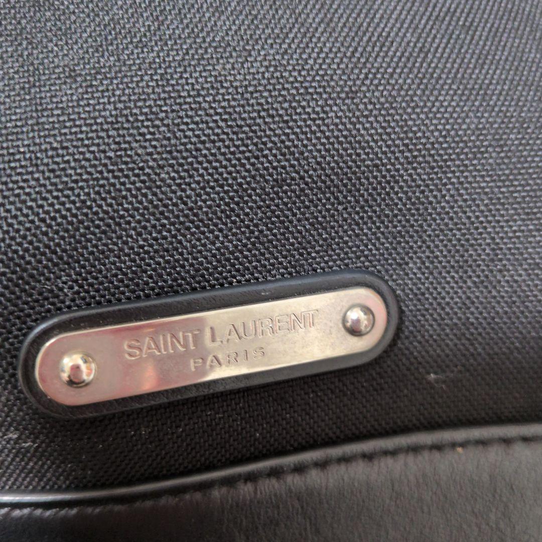 サンローランパリ ショルダーバッグ リビングトン ブラック キャンバス