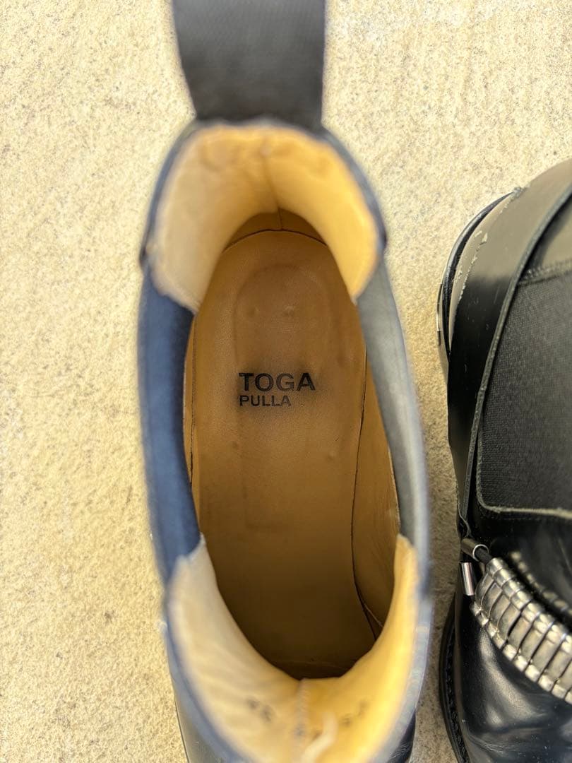 TOGA PULLA メタルベルトブーツ サイドゴアブーツ 38 ブラック