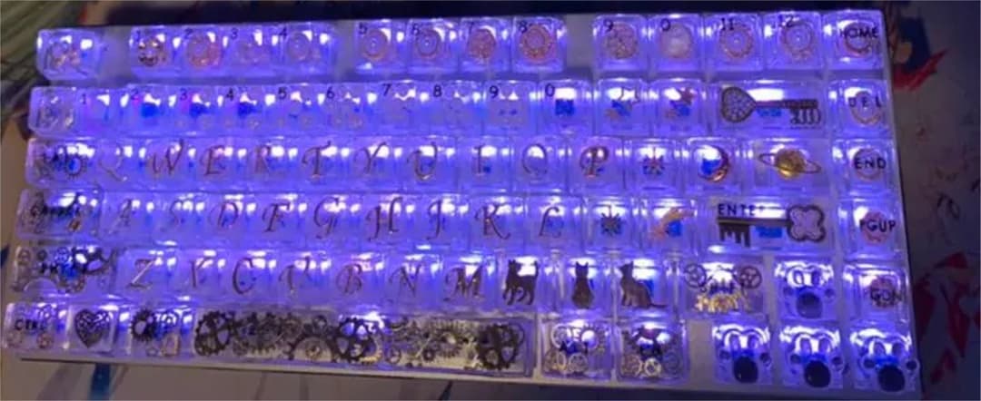 手作り キーキャップ レジン