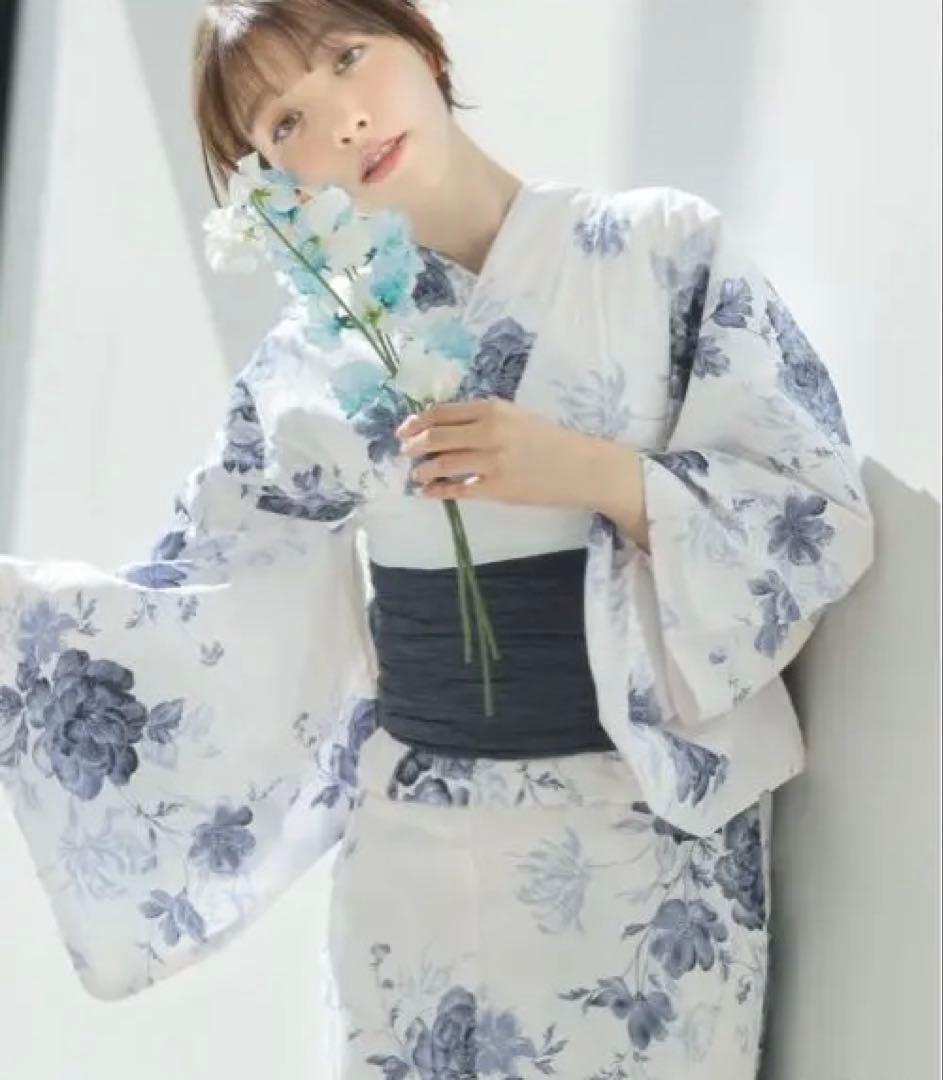 水彩の勿忘草色 DITA 浴衣 浴衣5点セット