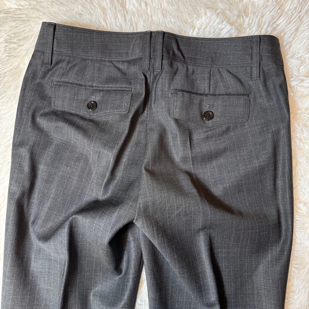 美品 バーバリーロンドン パンツスーツ セットアップ 1つボタン 薄いストライプ