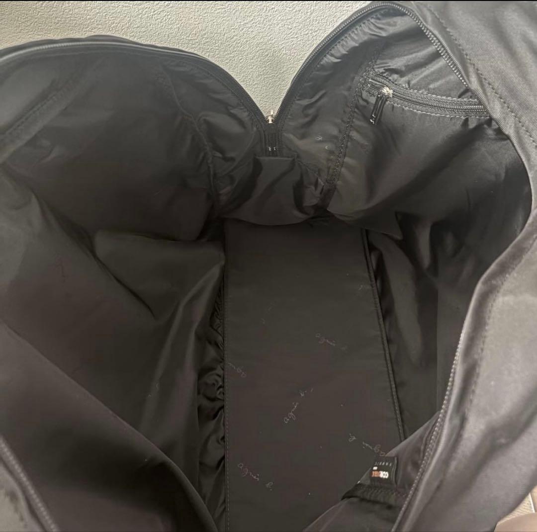 agnes.b VOYAGE 2wayボストンバッグ ナイロン 南京錠 黒