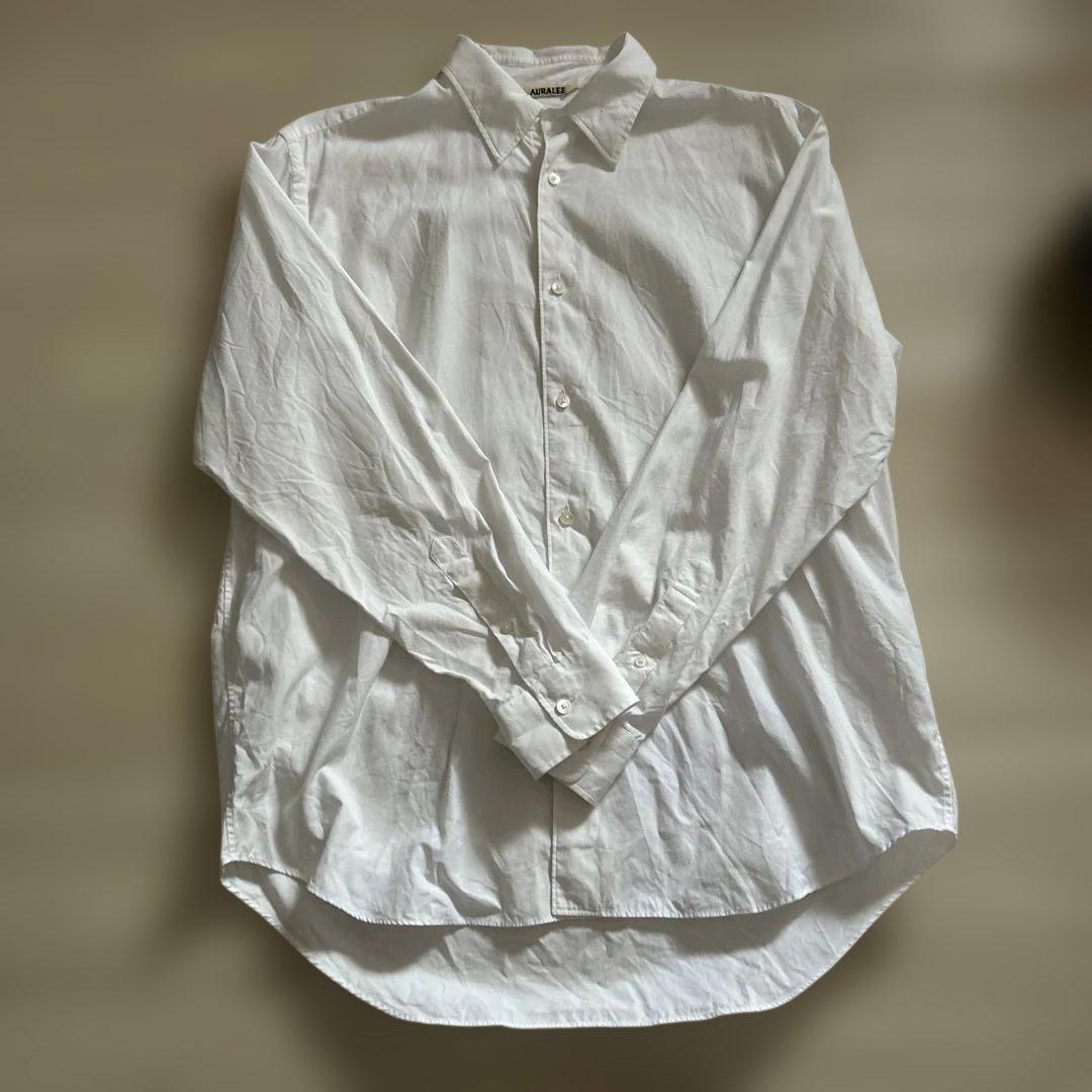 AURALEE WASHED FINX TWILL SHIRT サイズ4