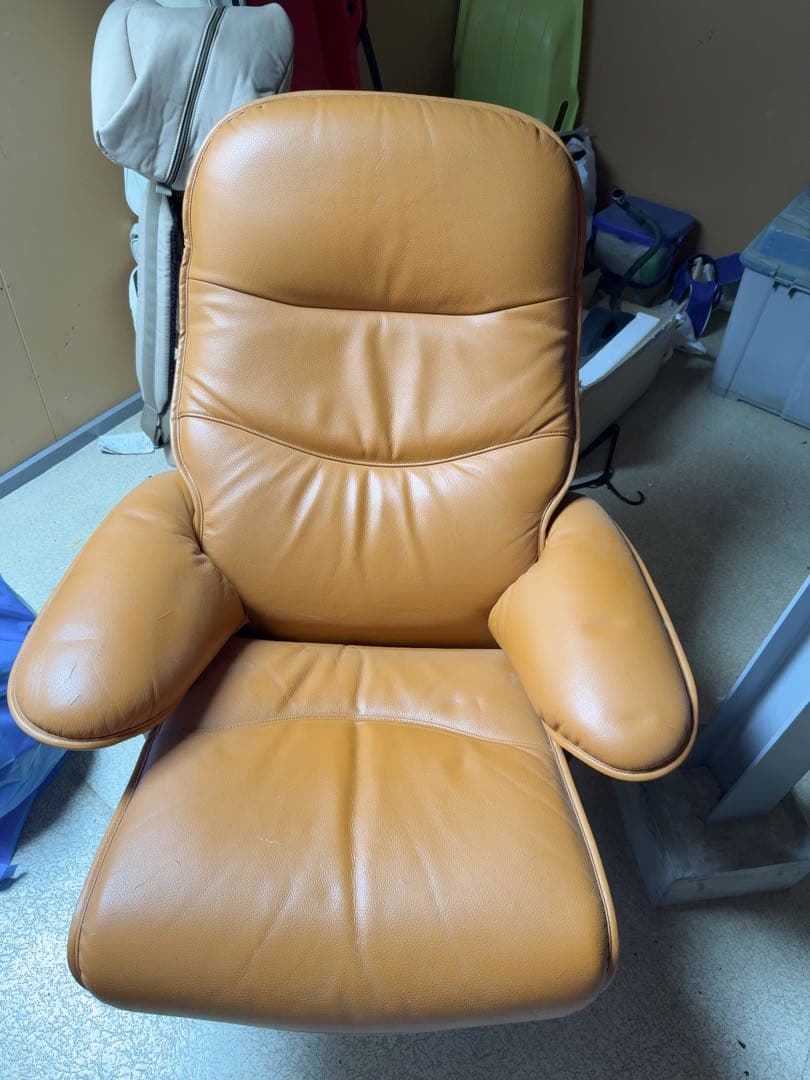 カリモク　karimoku 1人用チェア　リクライニング　オットマンセット