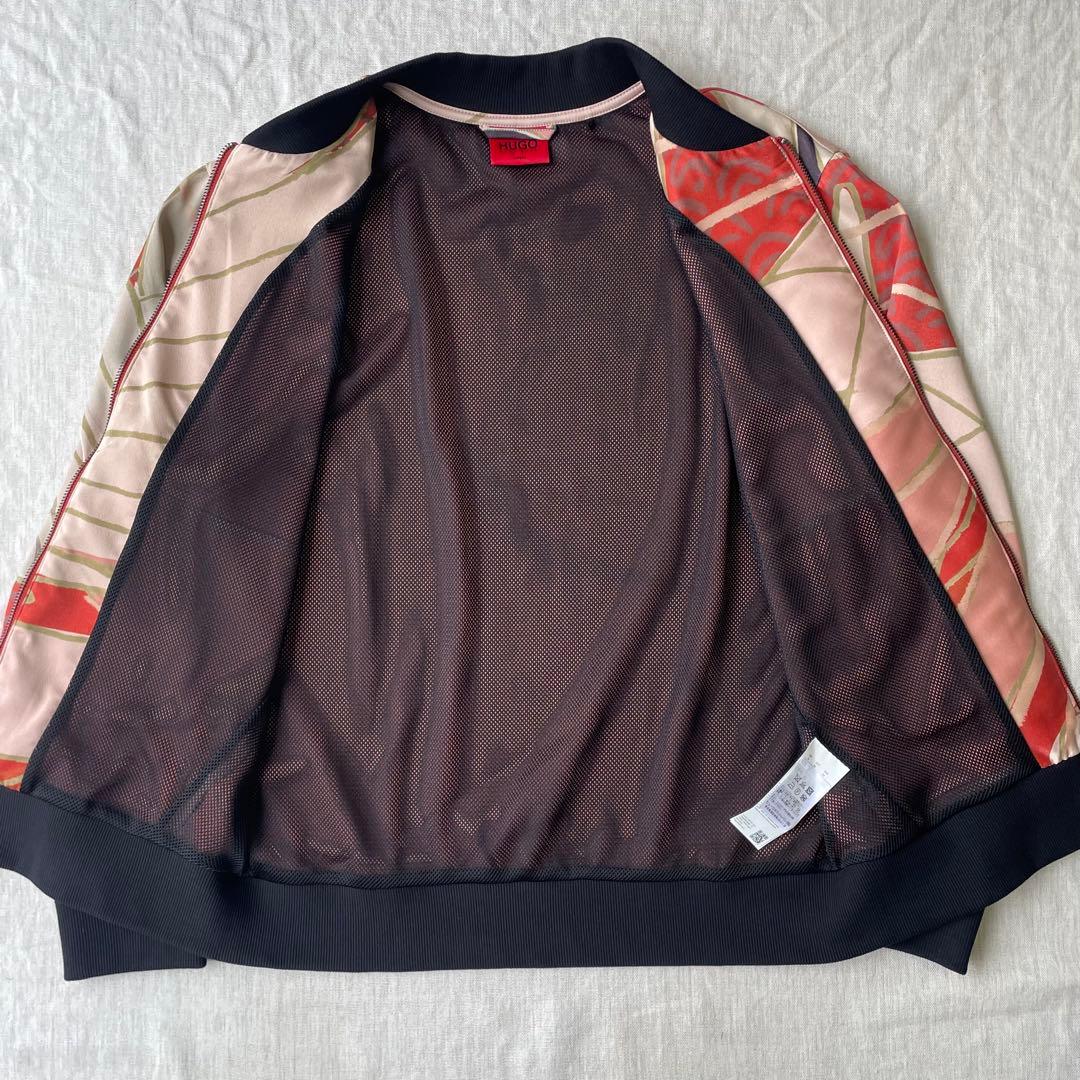 希少 HUGO BOSS ヒューゴボス 和柄 鶴 ボンバージャケット M